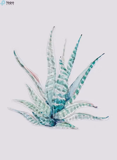 H400mm*300mm Decorative Wall Art Green Plants Oil Glass Painting in Guangzhou (MR-YB6-2052B)