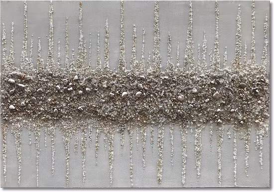 Pintura de vidrio con arte de elefante decorativo en relieve 3D de estilo moderno (MR